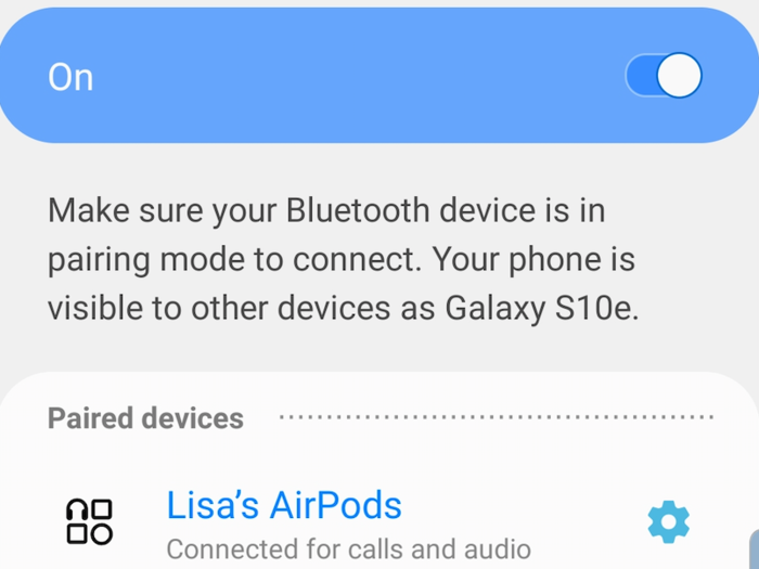 4. Tap your AirPods to pair them with your Android phone.