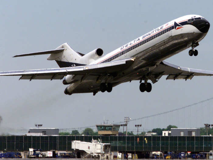 The 707 shares its cabin layout with the 727 and...