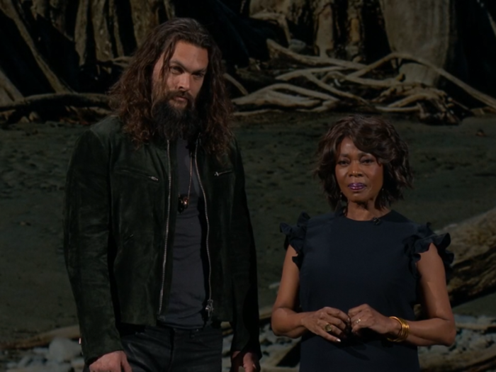 Jason Momoa and Alfre Woodard unveil "See," a show about a world where the Earth was devastated by a virus that only leaves a few million survivors, who are all blind.