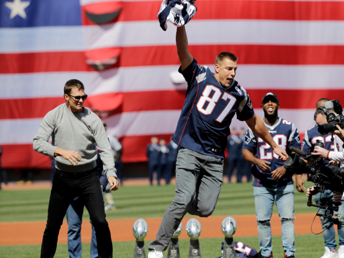 He was his typically silly self at the Red Sox opening day in 2017 when he stole Tom Brady