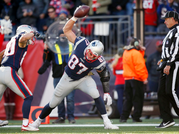 Gronkowski also claimed the title for best touchdown spike during his career.