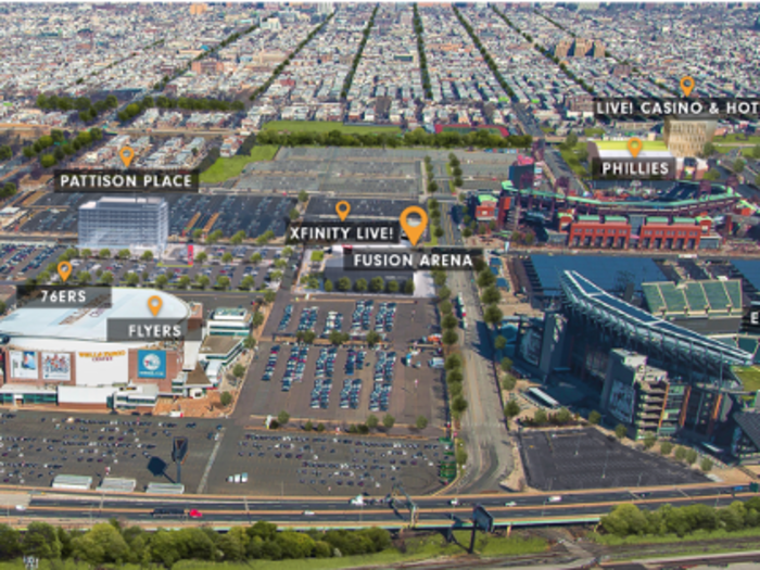 The Philadelphia Sports Complex is growing rapidly, and Fusion Arena is right in the center.