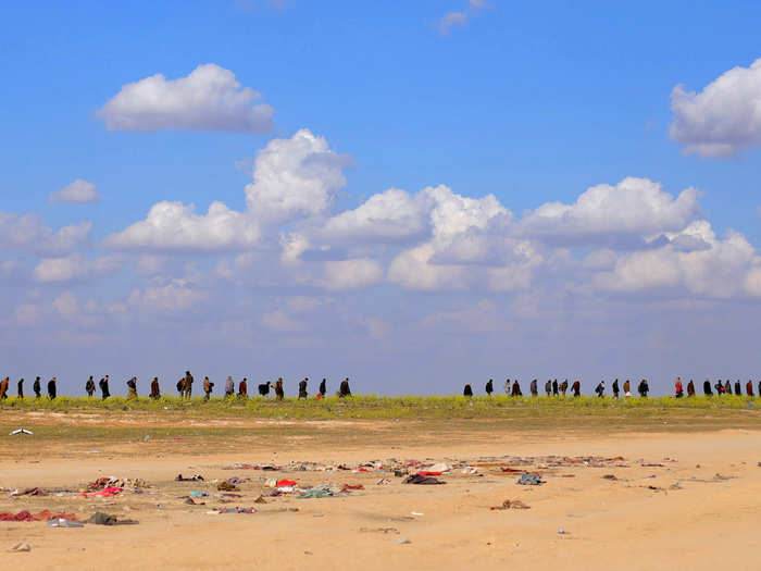 SDF leaders said their forces were met by snipers, mines, improvised explosive devices, and heat-seeking missiles, as well as by women and children who were mixed in among the fighters.