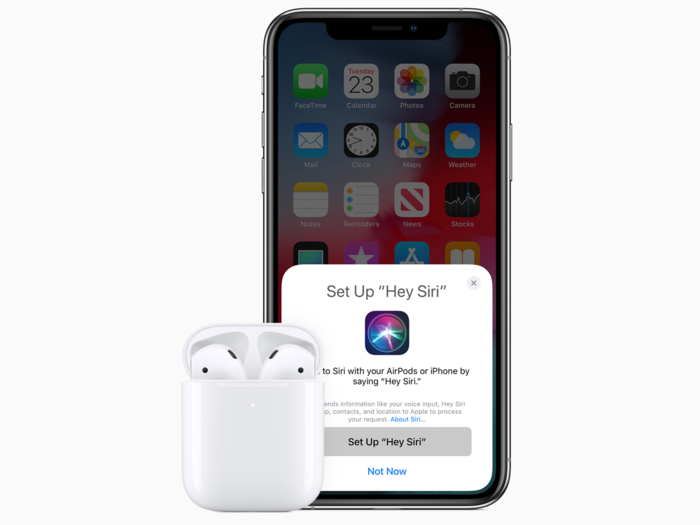 Opening up your AirPods case will prompt them to connect to the nearest Apple device, meaning you can pair them in as little as one click. AirPods work with Android phones, too, but you have to manually connect via the Bluetooth menu.