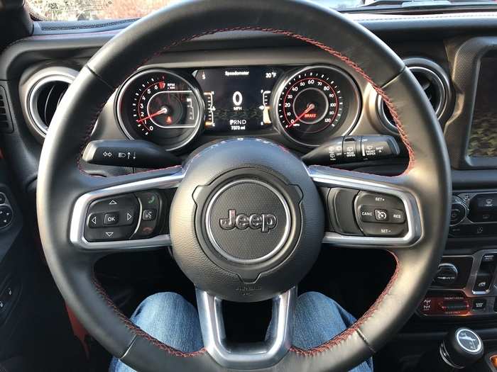 The driver gets a well-appointed steering wheel and the better-than-basic instrument panel.