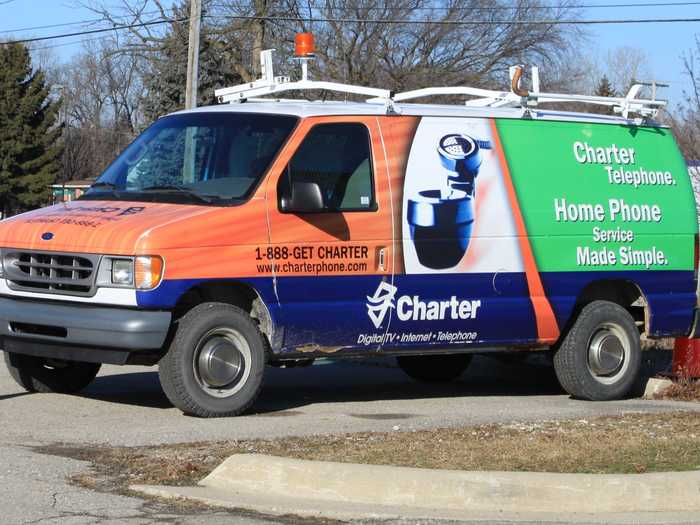 2 (tie). Charter Communications provides cable, internet, and phone service under its Spectrum brand. Charter