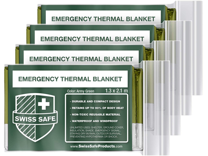 A set of weather-resistant blankets