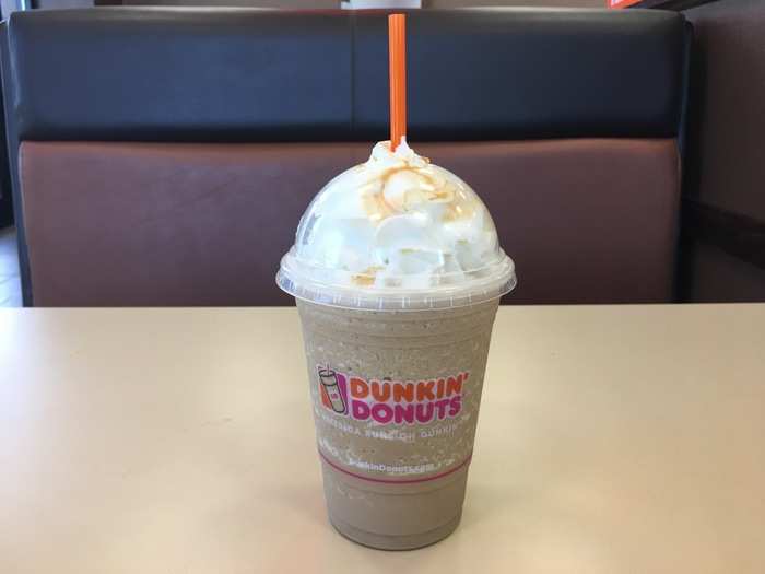 The frozen caramel coffee had the best texture — but a strange aftertaste.