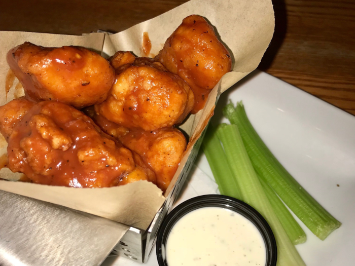 For a proper app, I ordered the BBQ wings at Chili’s to compare. To my dismay, the nine boneless wings I was served were rather dry. The barbecue sauce was not nearly as generous or tasty, and the meat almost tasted rubbery.