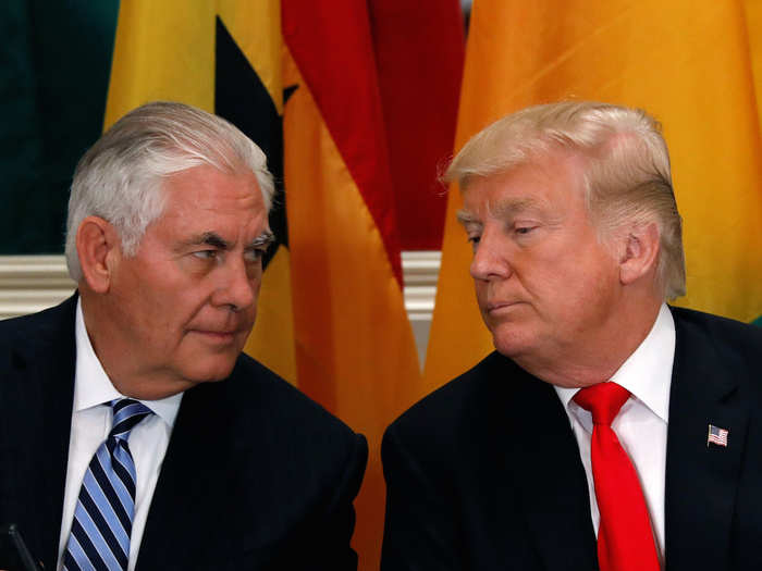 "I told Rex Tillerson, our wonderful Secretary of State, that he is wasting his time trying to negotiate with Little Rocket Man," Trump tweeted in October 2017, referring to North Korean leader Kim Jong-un. "Save your energy Rex, we