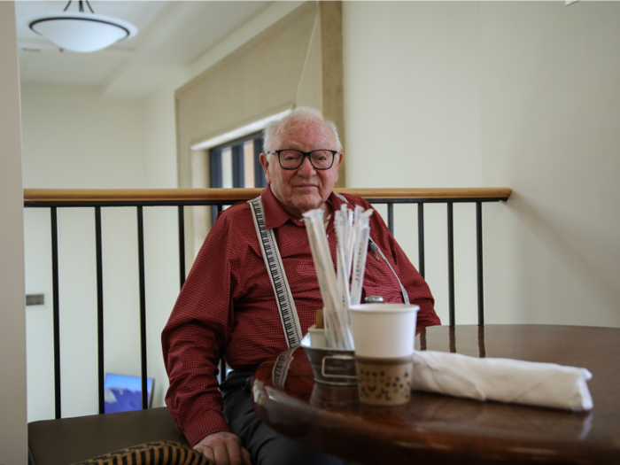 This was his first experience living in a retirement home. "First and last," he said. He keeps himself moving with all of the activities offered at the assisted living community. "You can be busy all the time if you want to be," he said.