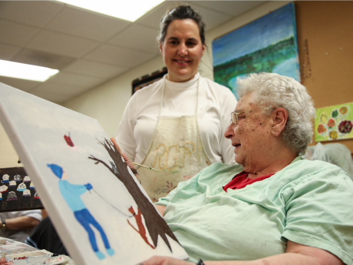 There are tons of other things for residents to check out throughout the day, like painting and jewelry-making sessions ...