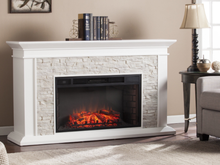 A faux fireplace to make any room feel cozy