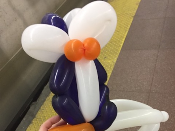 Oh, and my balloon animal survived the trip. Kind of. I think that