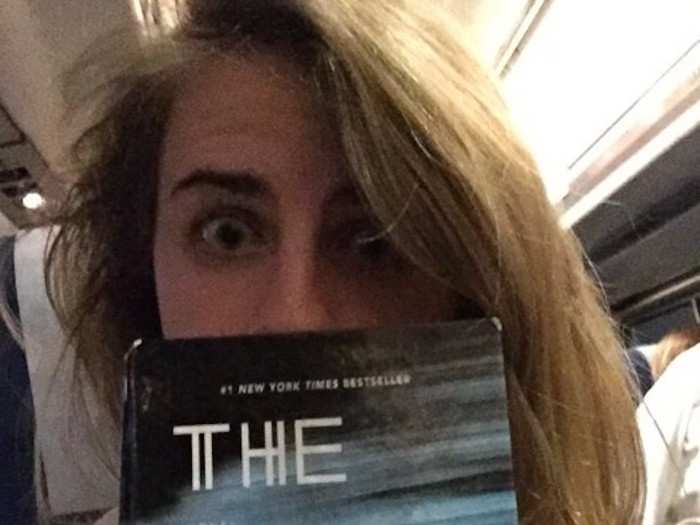 I sat down and proceeded to get really meta by reading "The Girl on the Train."