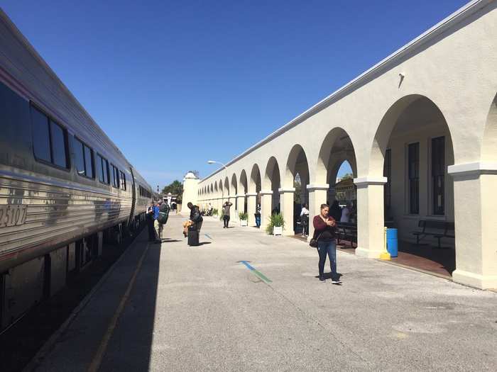 And then the train rolled up.