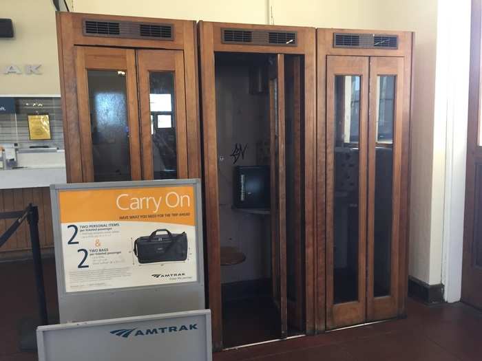 But the station did have some empty, old phone booths ...