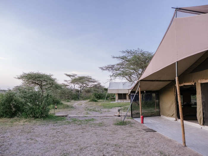 Ndutu Kati Kati had a similar set up as Burunge in that there was a central dining pavilion and many tents nearby. Because the sleeping tents don