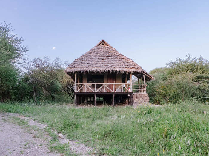 I had one of the smaller ones, as I was just traveling with my partner. We also booked very last minute so we got the furthest hut at the lodge — it was a hike back to the main pavilion for dinner.