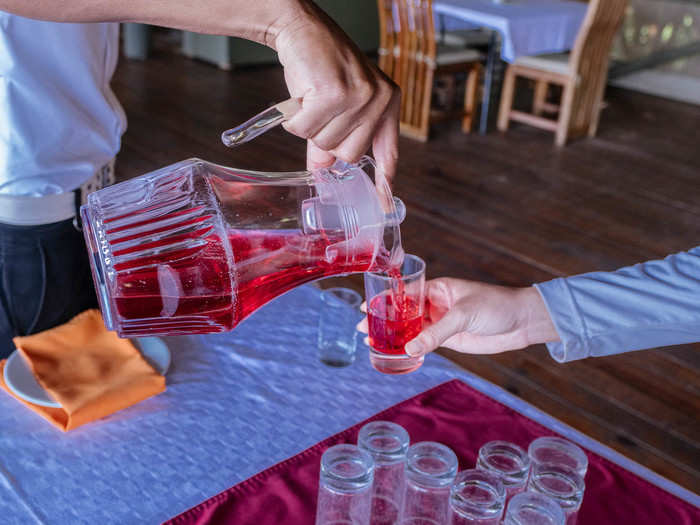 My first lodge was a short ride from Tarangire at Lake Burunge Tented Lodge. When I arrived, they offered glasses of cold hibiscus juice. It was very refreshing after driving all day in a hot, dry car.