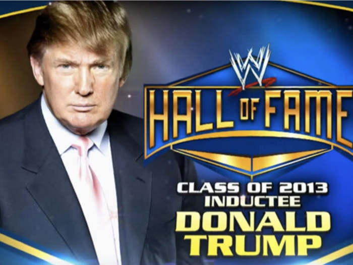 President Donald Trump is a member of the WWE Hall of Fame.