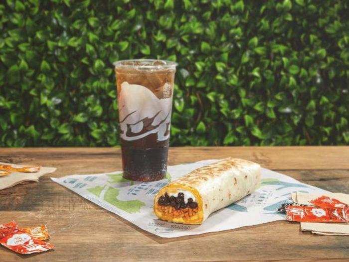 The $3.05 Vegetarian Quesarito also relies on black beans, plus cheese and sauce.