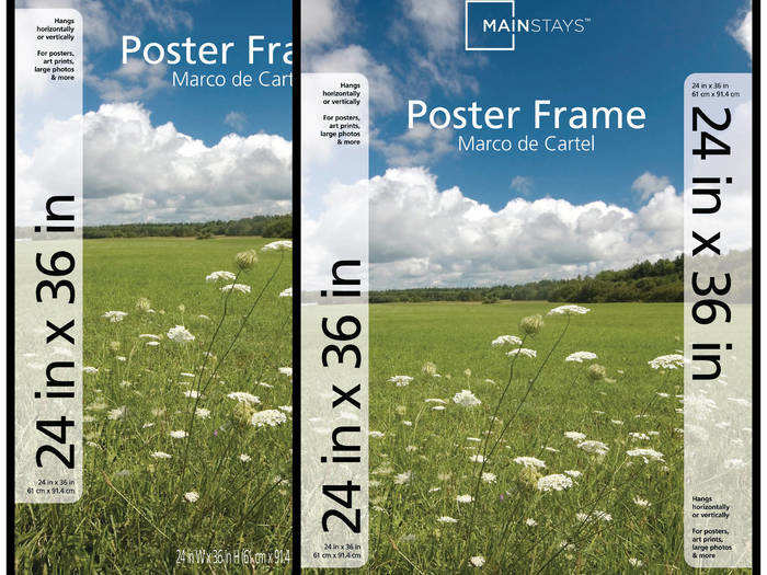 Skip: Mainstays 24" x 36" thin poster and picture frame ($12.97)