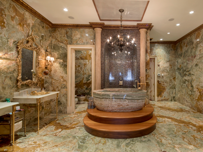 The bathroom pictured in the listing looks like it belongs in a palace.