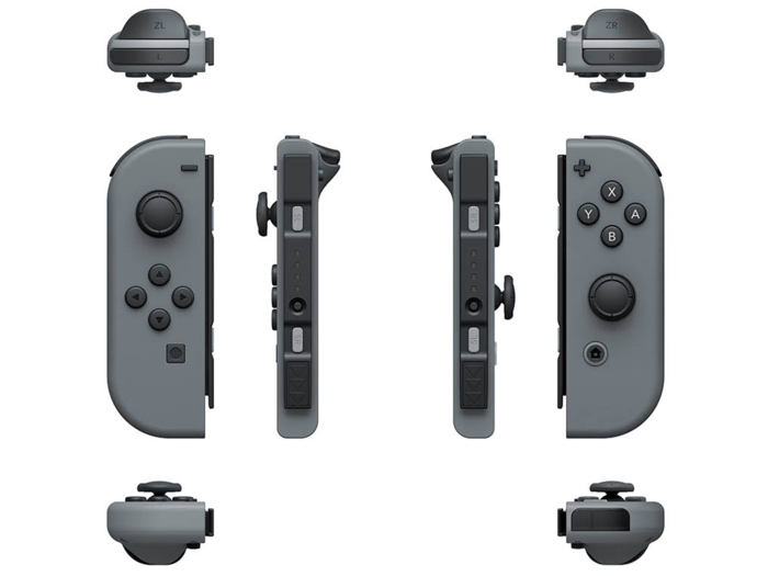 Each Joy-Con can be used as a separate controller and supports motion controls.