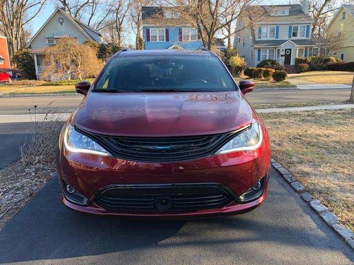 I think the Pacifica is the best-looking minivan on the road, with a nice, shapely design. Our tester got the aggressive "S" package treatment, hence the blacked-grille, trim, and wheels.