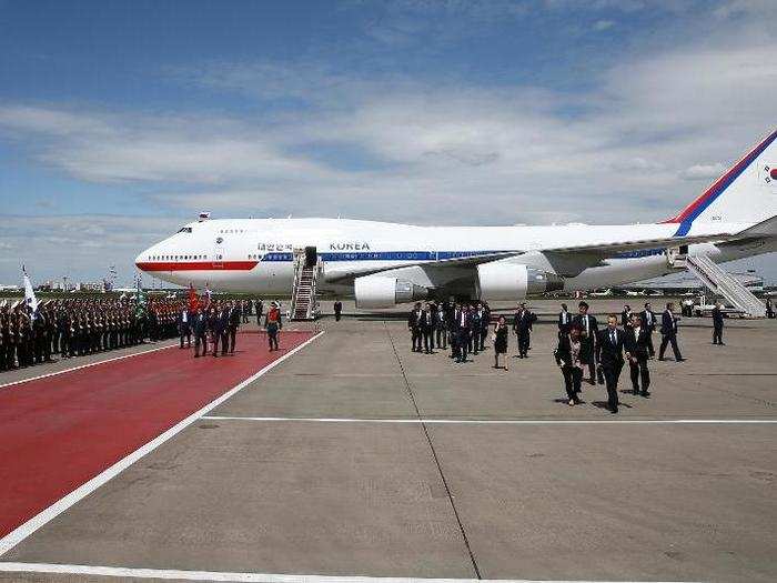 7. The Republic of Korea: The South Korean president conducts official state visits using a converted Boeing 747-400 leased from Korean Air.