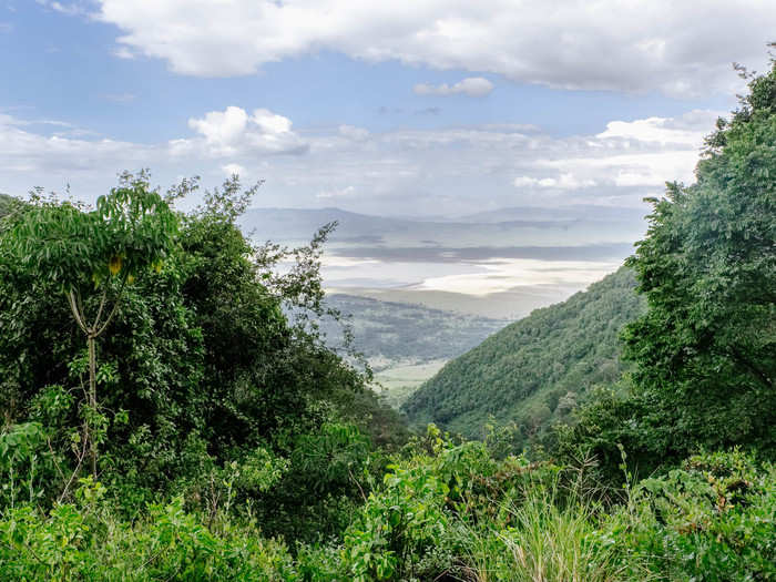 The drive out of the crater was as thrilling as going down into it.