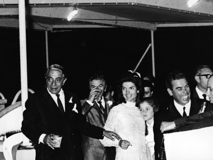 The ship also doubled as the banquet hall for Aristotle and Jackie Onassis