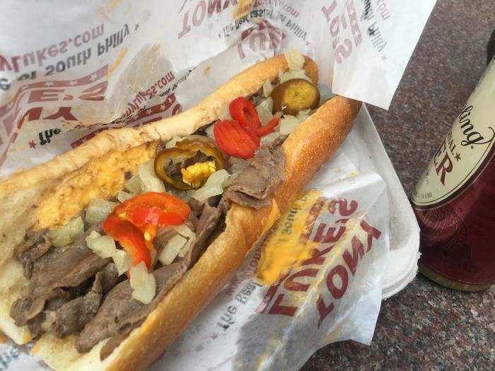 After some work, the cheesesteak was satisfying, especially given the atmosphere of the ballpark.