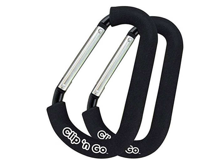 A simple set of clips they can use to attach their belongings to the stroller