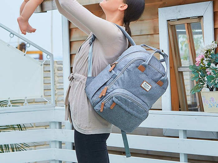 A convenient diaper bag that looks more like a real backpack