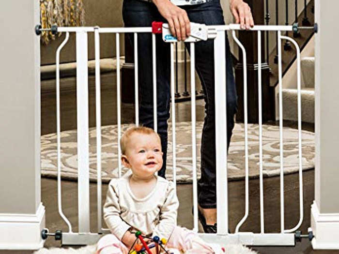 An extra-wide, adjustable baby gate that can fit just about anywhere