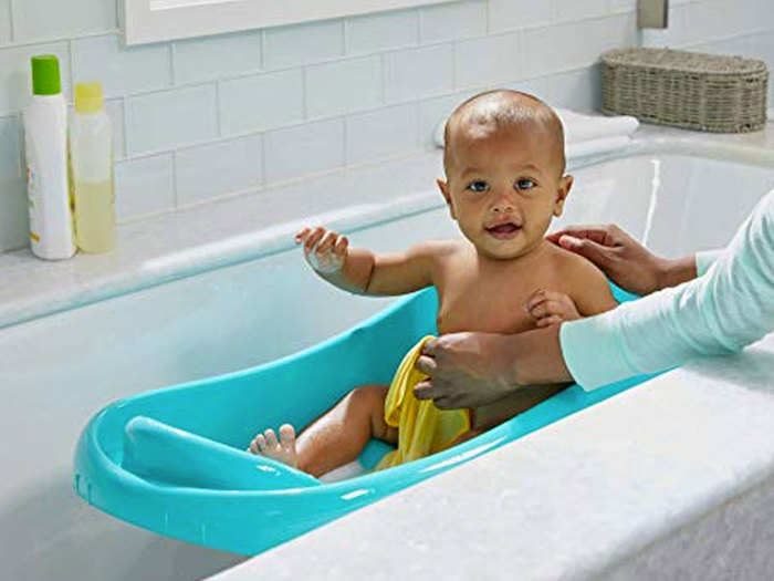 A tub that keeps them supported during bath time