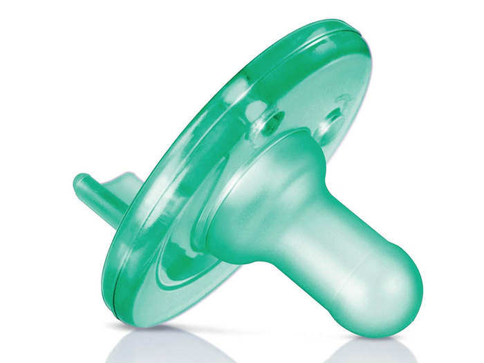 A hospital-grade pacifier free of harmful chemicals