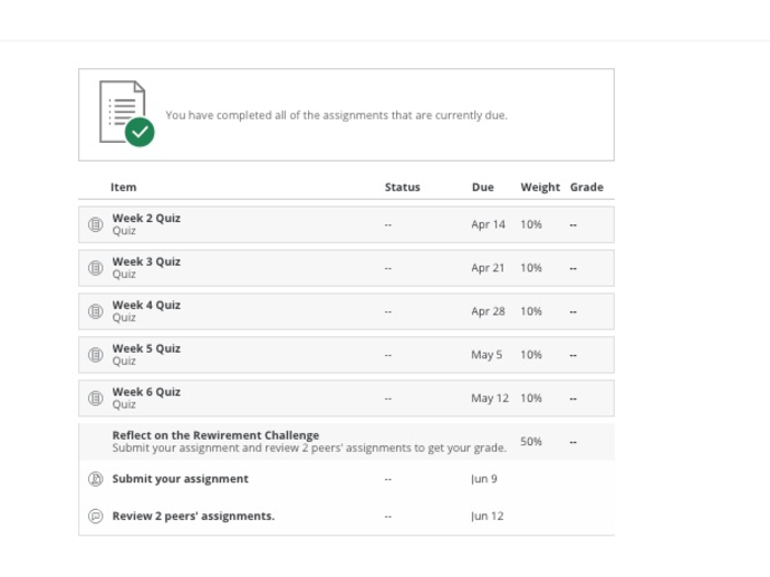 Find all your grades filed into one spot.