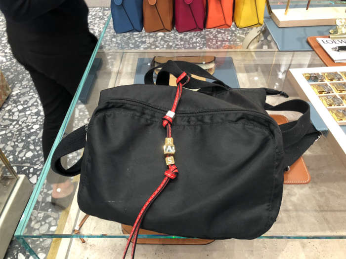 At Saks, personalization can be found at the hands of the specific brands that offer it to begin with. The salesman at the Loewe table on the first floor was eager to let me try out the personalization feature of their accessories — he even attached it to my bag!