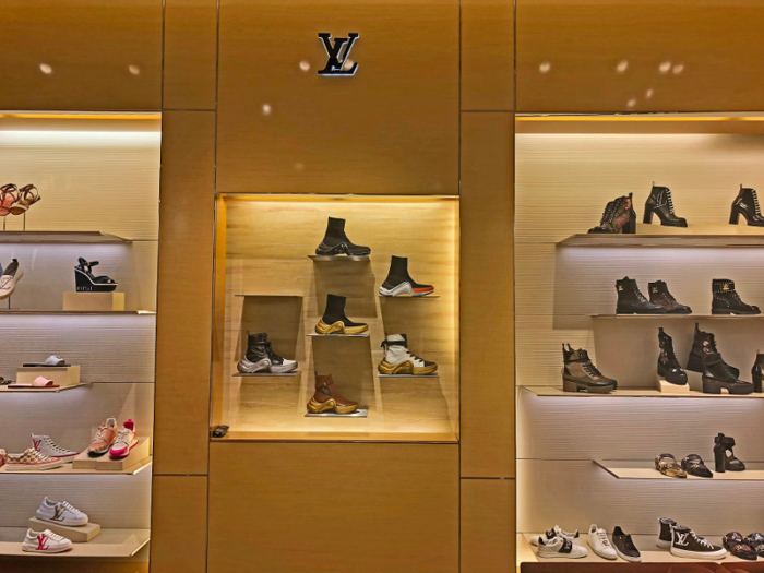 ... while Louis Vuitton had its own themed display right across the aisle.