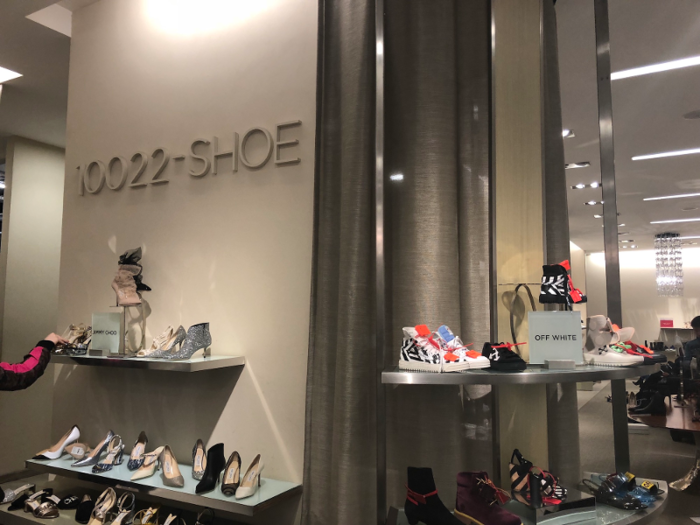 This sectioned layout continued into 10022-SHOE, where each brand had its own display.