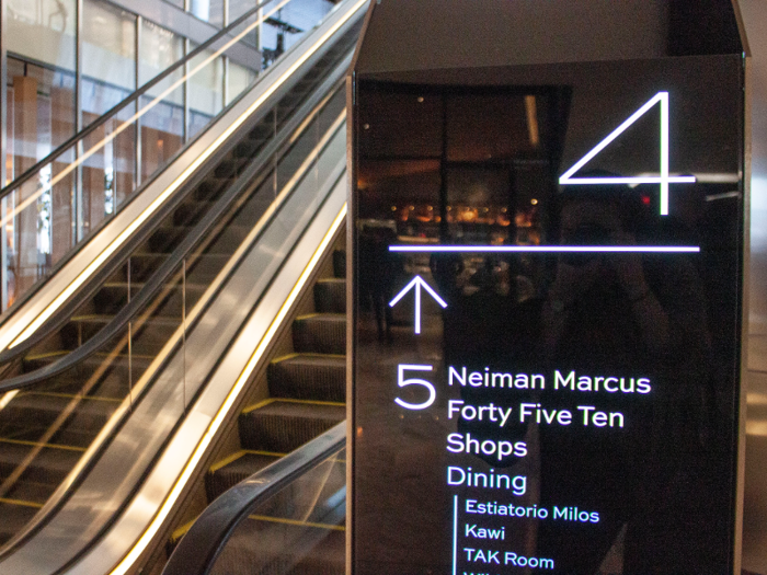 Unlike Saks, the first floor of Neiman Marcus isn