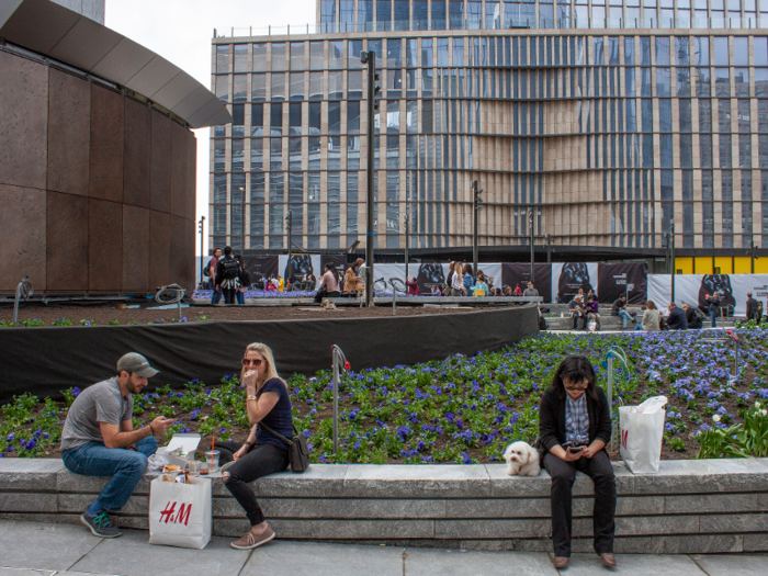 ... public garden spaces, and residential buildings, there