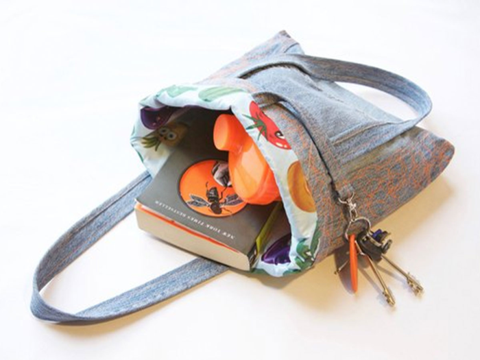 Baggain Recycled Denim Tote