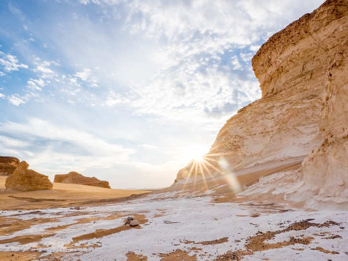 As the sun moved down the horizon, it was finally time to see the White Desert. Our guide had been hyping it up as the most beautiful sunsets and sunrises we would ever see.