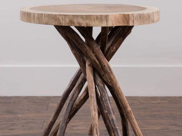 The best artsy wooden end table