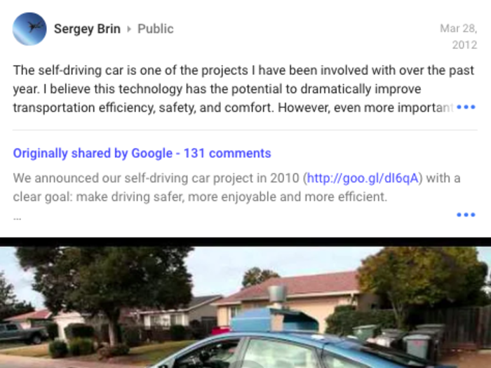 Before Waymo was created as a standalone company, Google