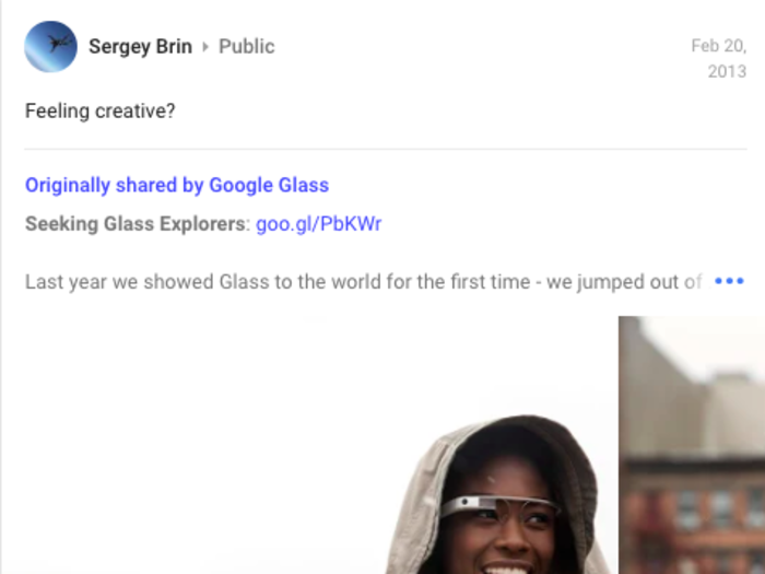 Brin was a big believer in Google Glass, a face-worn computer that never quite caught on with consumers.